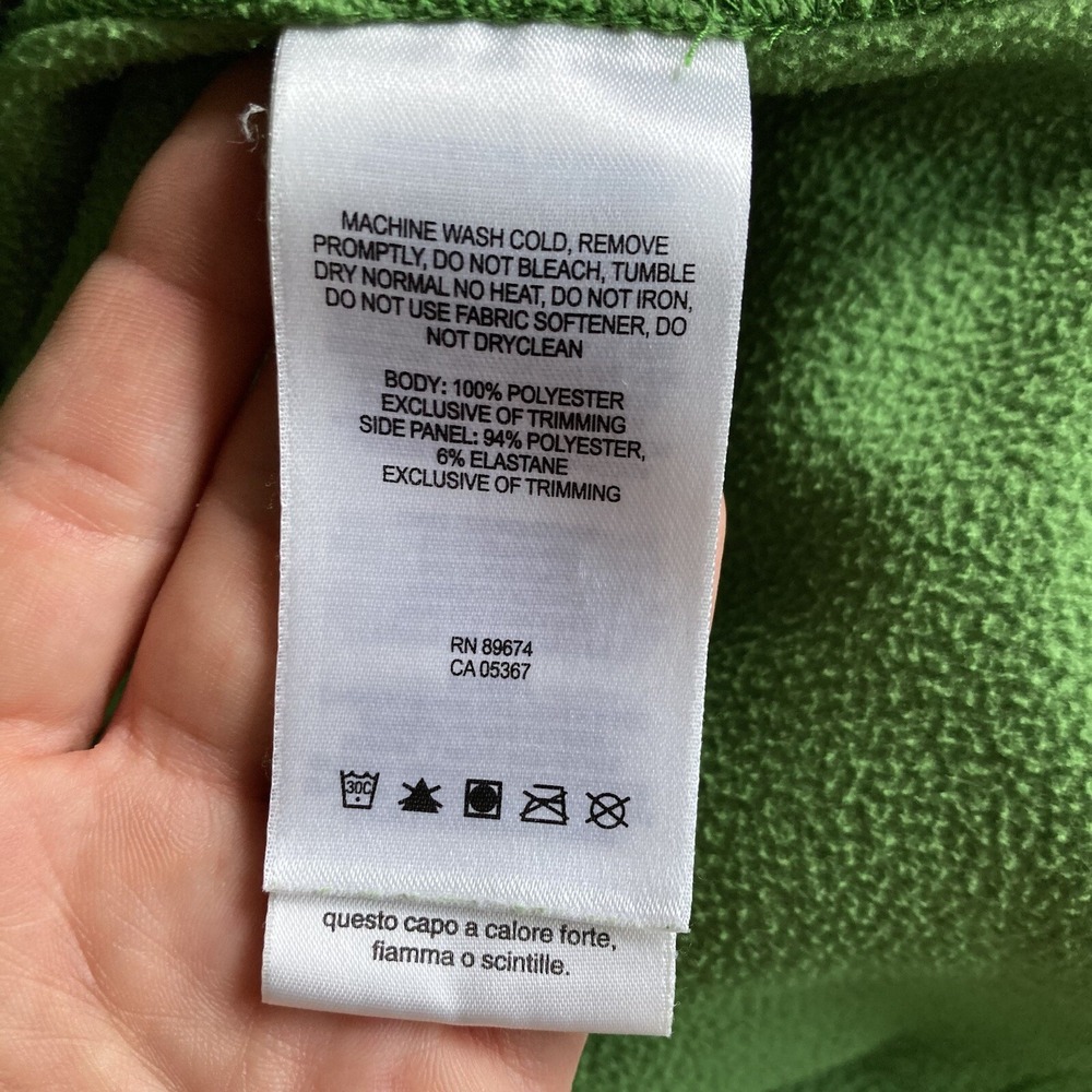 Mountain Hardwear Men's Large Quarter-Zip Fleece LS Pullover Bright Green GORP - Picture 12 of 15